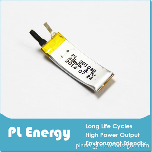 3.7V 43mAh Ultra Thin Curved Lithium Polymer Battery